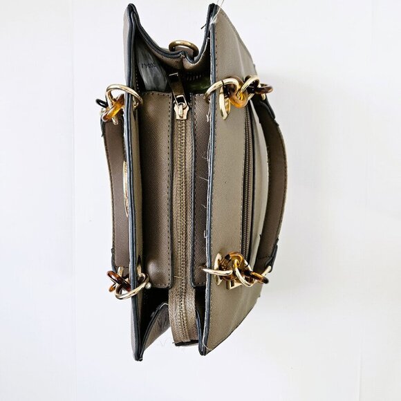 Tree of Life Leather  Stylish Casual Taupe Handbag - Picture 4 of 6